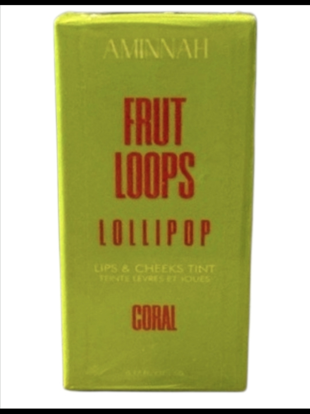 AMINNAH Fruit Loops Lollipop Lips & Cheeks Tint - Coral NEW
